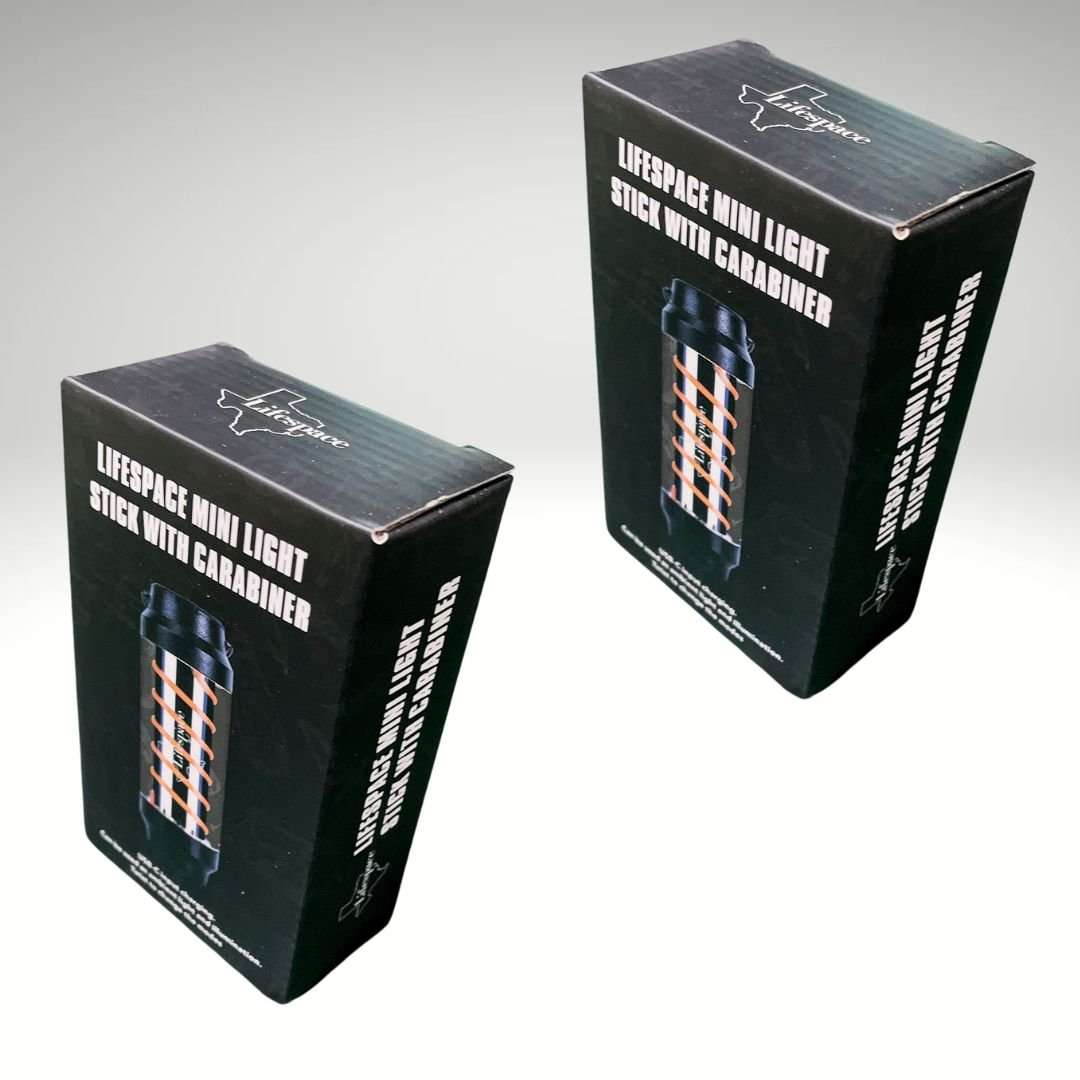 Lifespace Rechargeable Premium Mini IPX6 Light Stick with Carabiner (Set of 2)