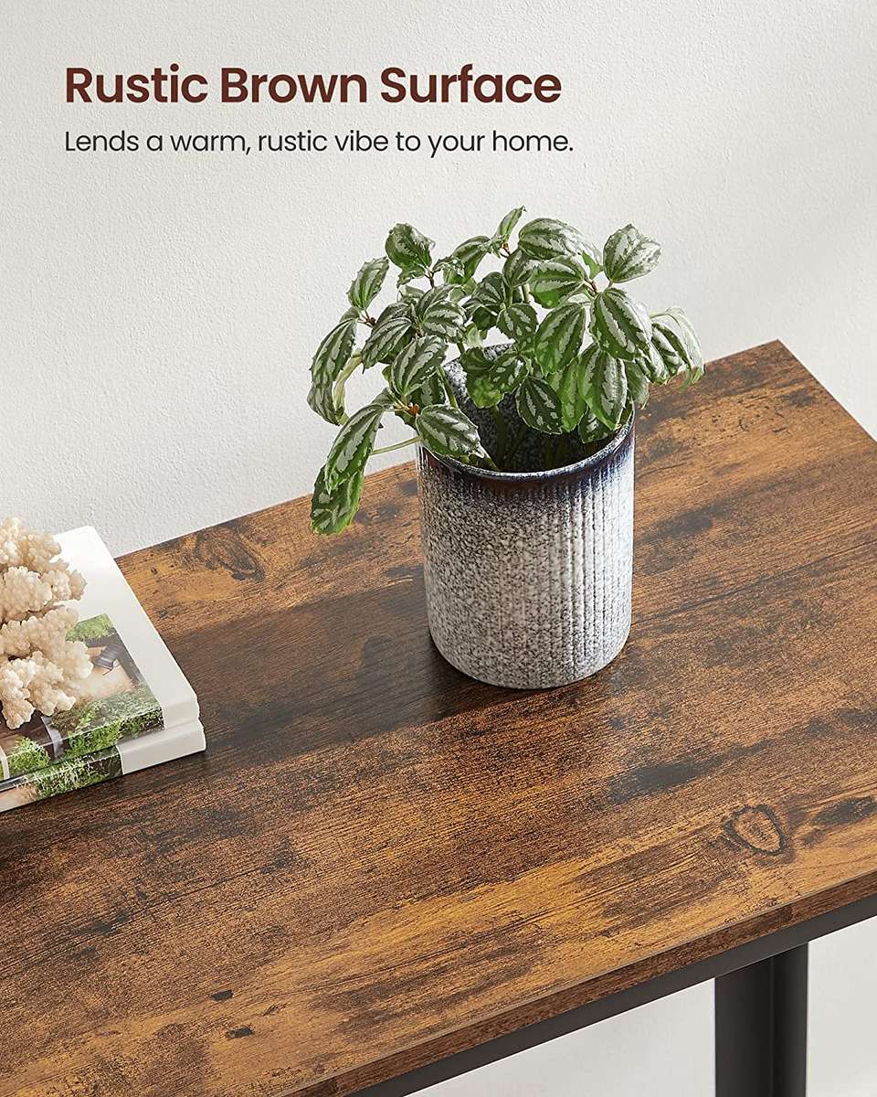 Lifespace Rustic Industrial 2 Tier Console Hall Table