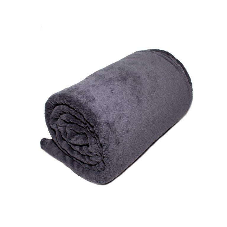 Hemmed Coral Fleece Blankets - various colours & sizes - Size: 90 cm x 150 cm / Plum
