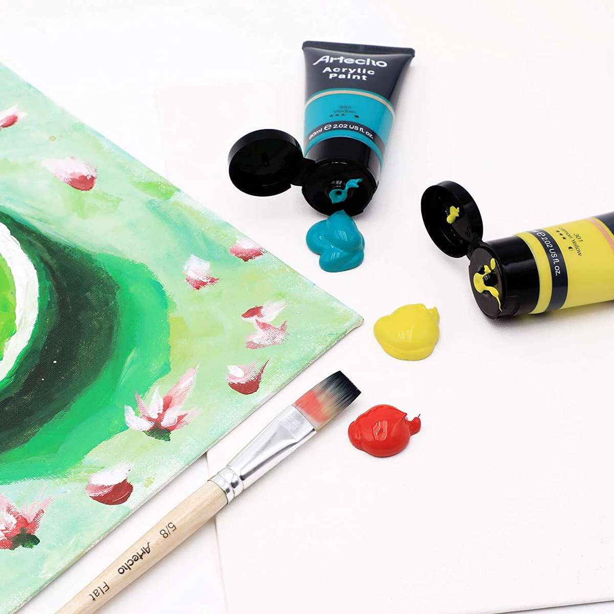 Artecho Acrylic Paint Set 24 Colours 2.02oz/ 60ml Tube Paint Set