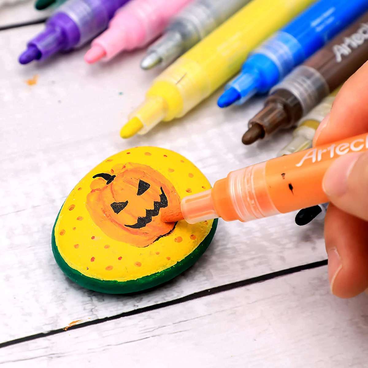 Artecho Water Based Acrylic Marker - Set of 12 Colours - 3mm Line Width