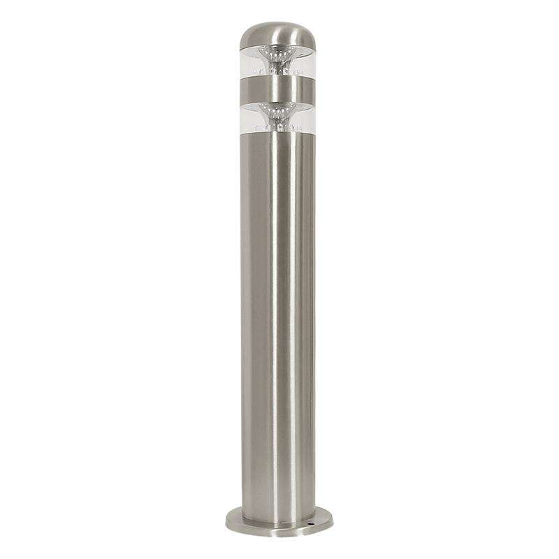 LED, Stainless Steel Bollard with Clear Polycarbonate Cover