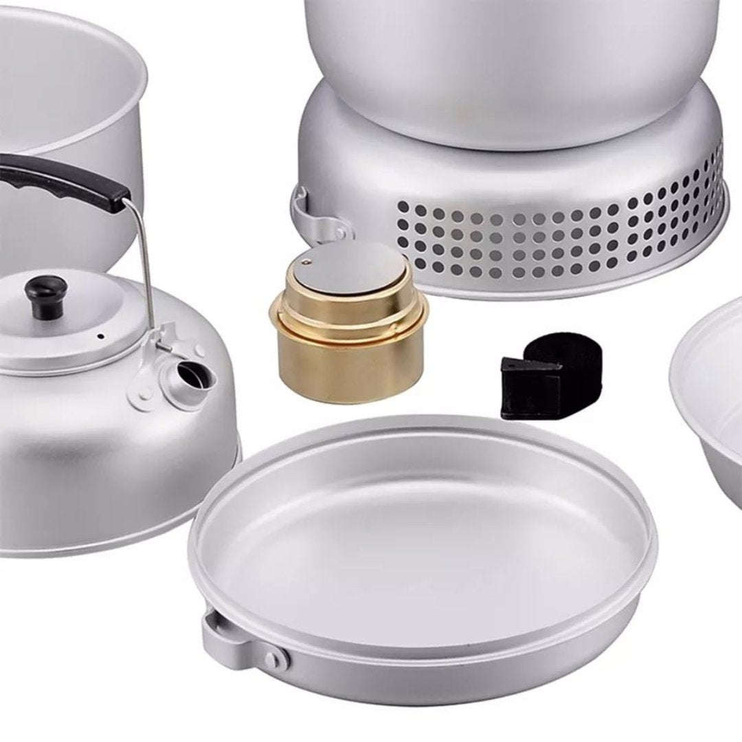 Lifespace 10-Piece Portable Camping Hiking Cook Set