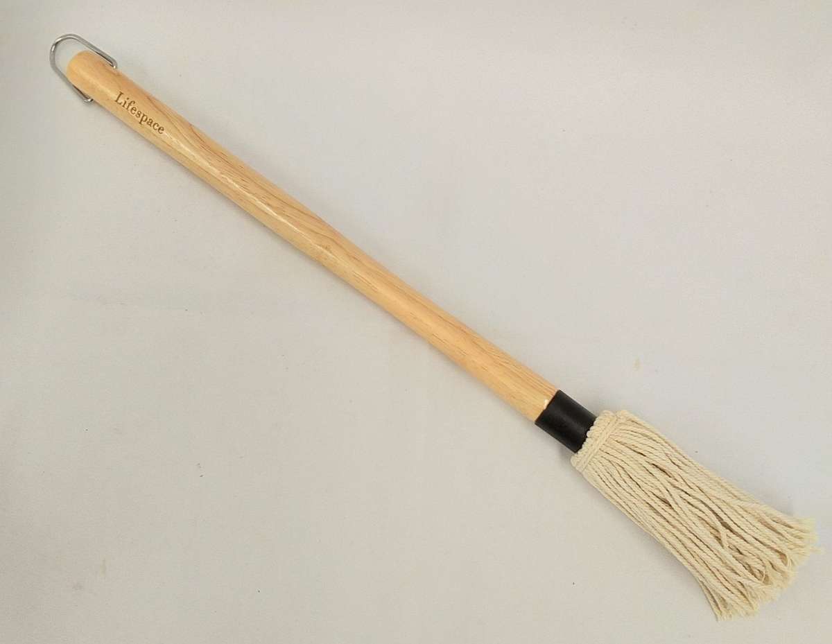 Lifespace 45cm BBQ Braai Basting Mop Brush with 3 Spare Heads