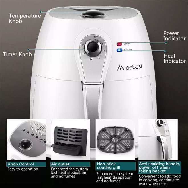 Aobosi 5Lt Air Fryer - Excellent Affordable Quality