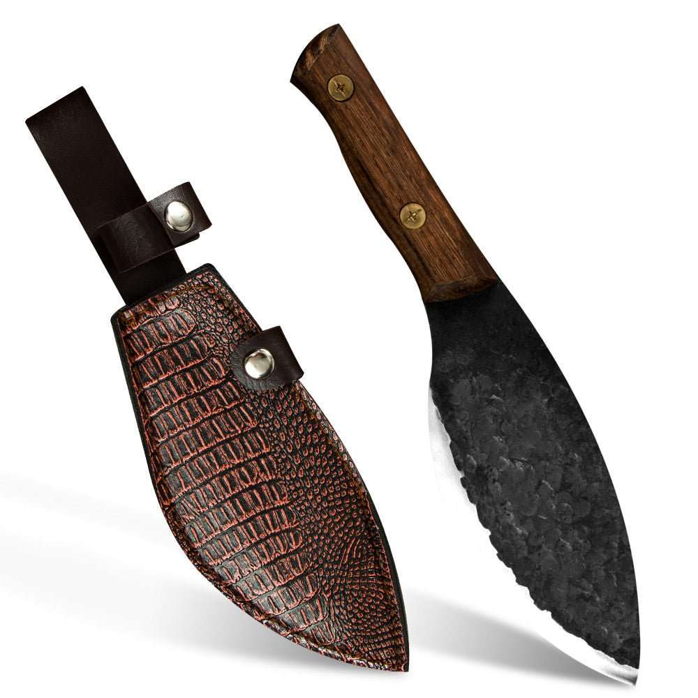 Lifespace 6,5" Hammered Black 'Dog Leg' Bone Cutter with Sheath