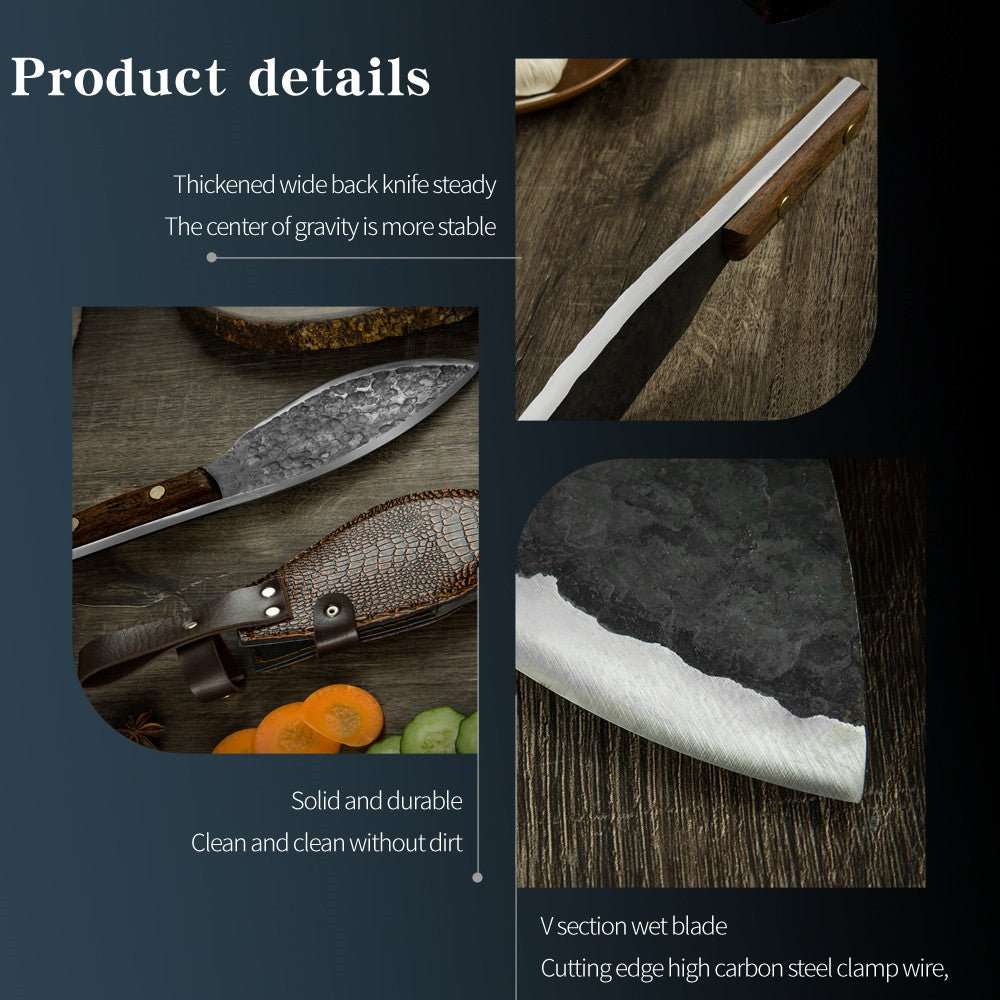 Lifespace 6,5" Hammered Black 'Dog Leg' Bone Cutter with Sheath