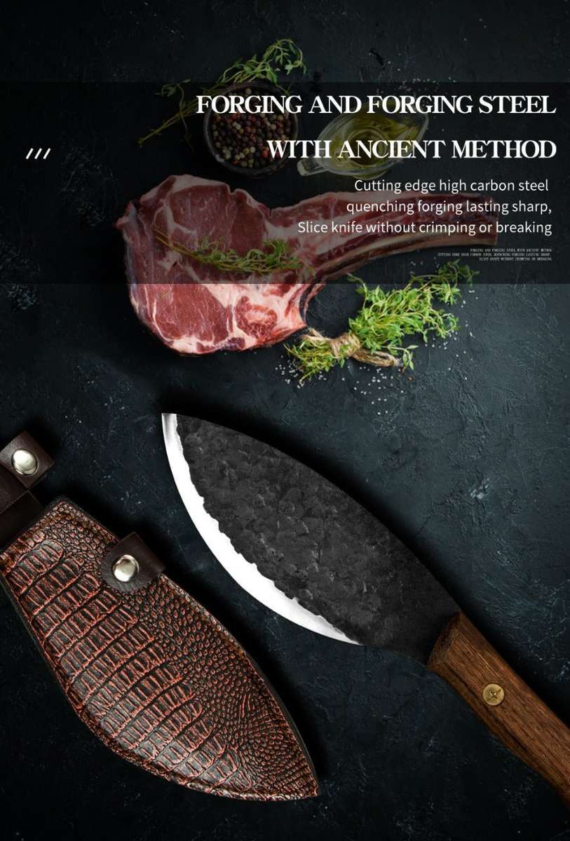 Lifespace 6,5" Hammered Black 'Dog Leg' Bone Cutter with Sheath