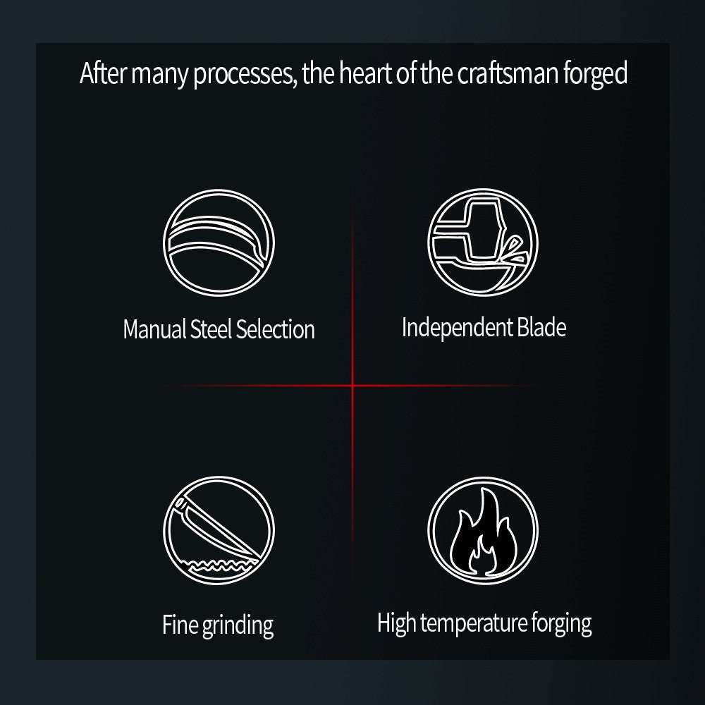 Lifespace 6,5" Hammered Black 'Dog Leg' Bone Cutter with Sheath