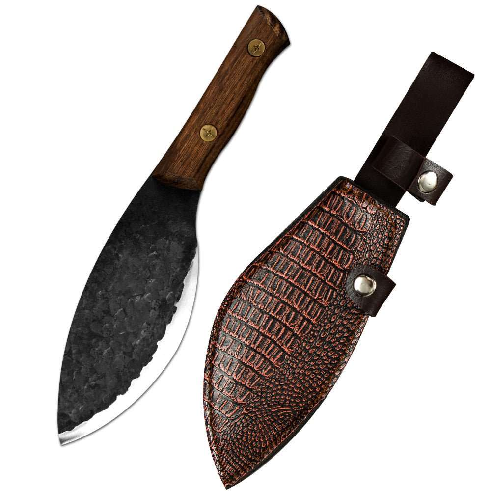 Lifespace 6,5" Hammered Black 'Dog Leg' Bone Cutter with Sheath