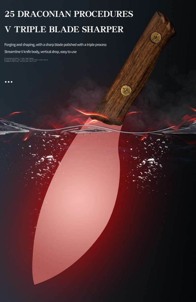 Lifespace 6,5" Hammered Black 'Dog Leg' Bone Cutter with Sheath