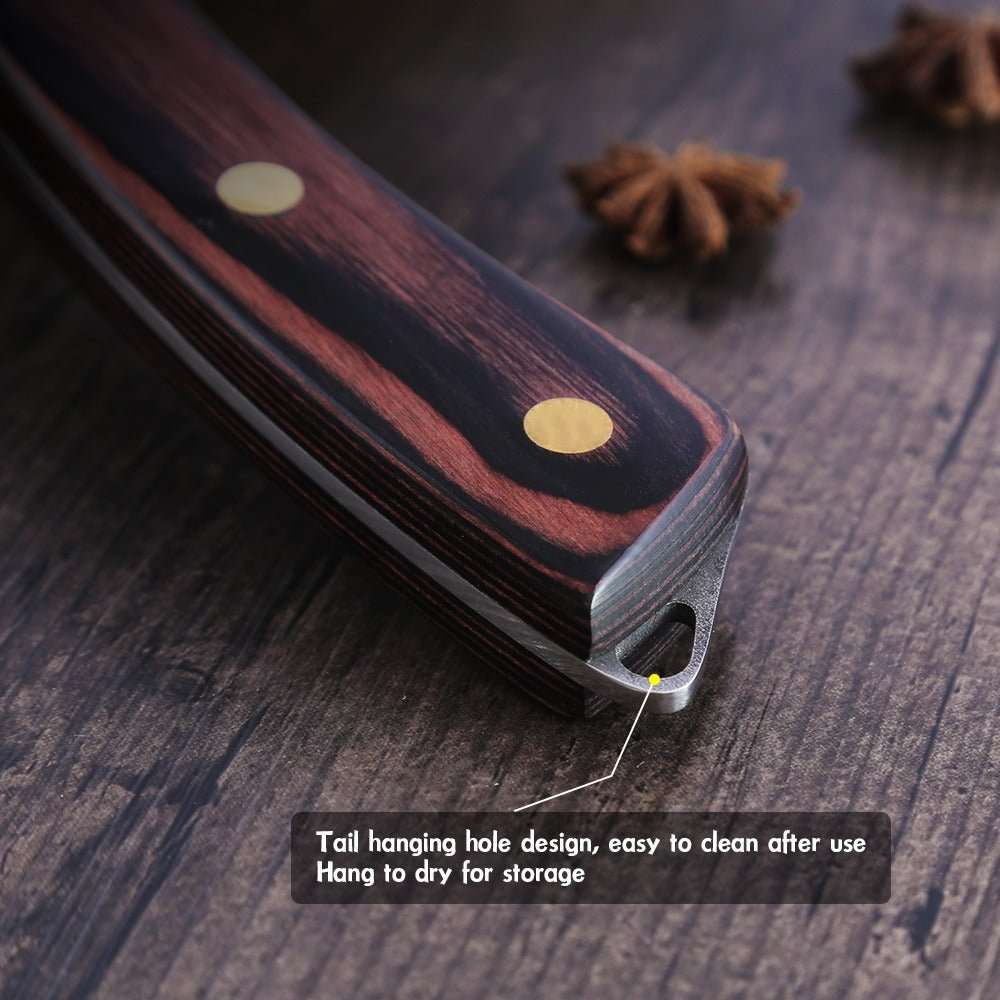 Lifespace 7" Peach Hammered Braai Cleaver with Hole