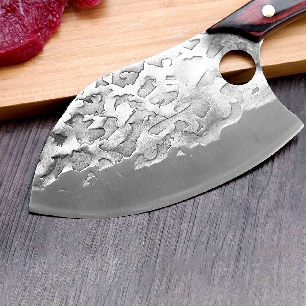 Lifespace 7" Peach Hammered Braai Cleaver with Hole
