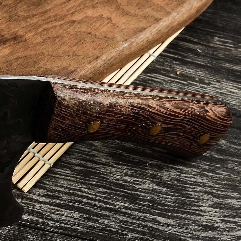 Lifespace 8" Hammered Cleaver with Curved Blade