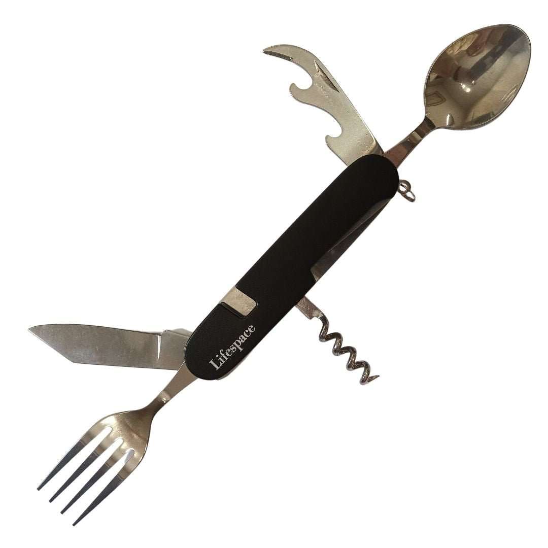 Lifespace Camping Fishing Folding Utility Cutlery Set