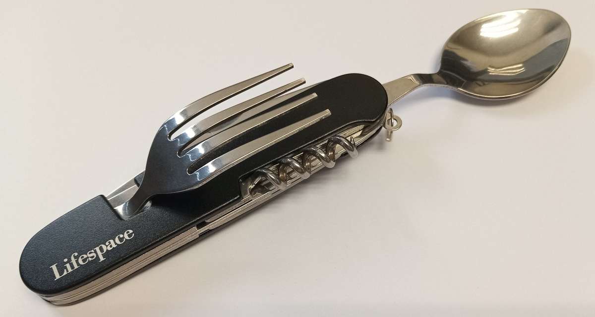 Lifespace Camping Fishing Folding Utility Cutlery Set