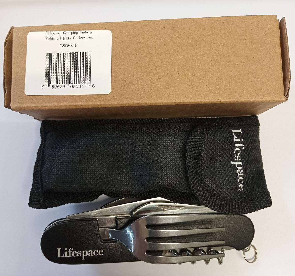 Lifespace Camping Fishing Folding Utility Cutlery Set
