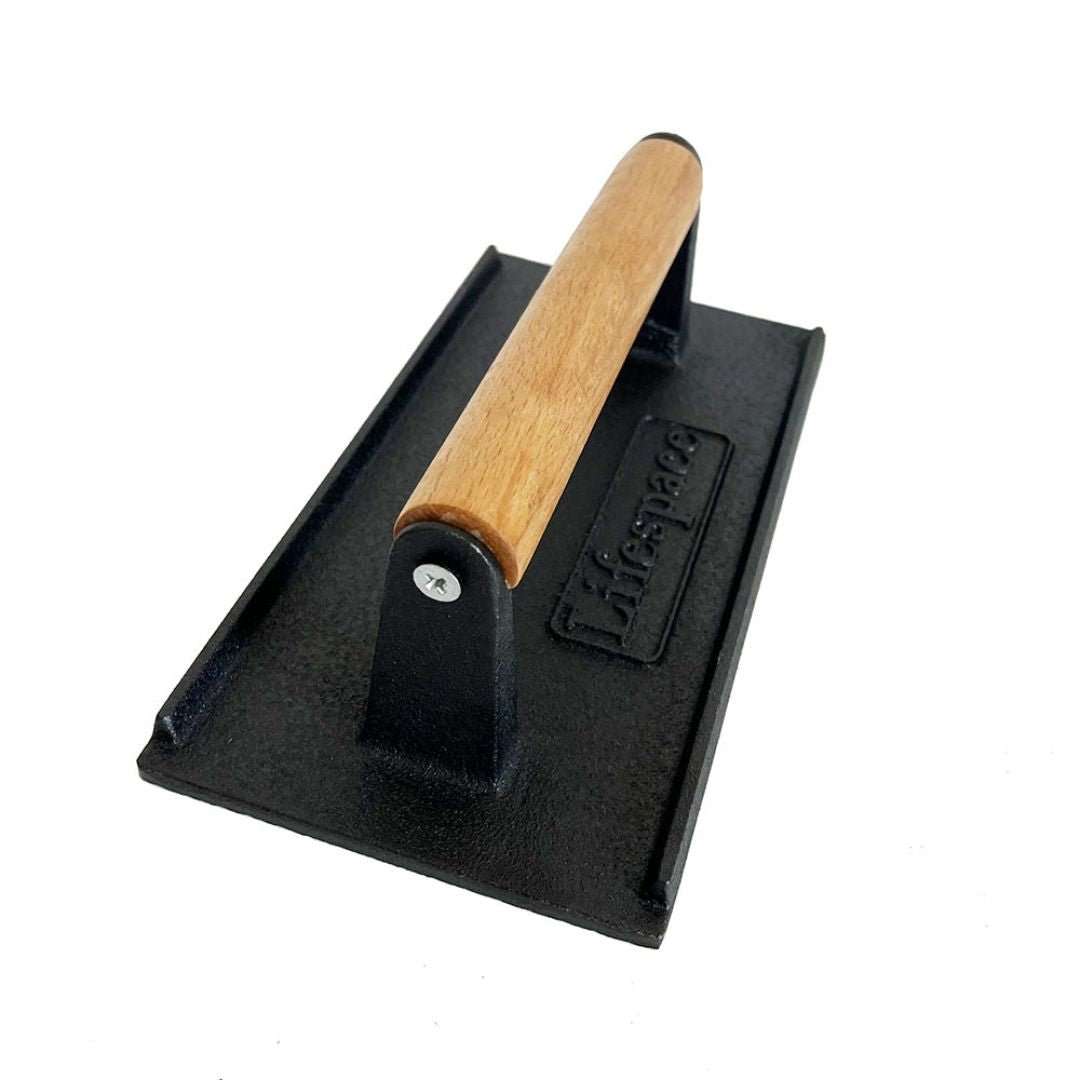 Lifespace Cast Iron Meat / Bacon Press - Rectangle