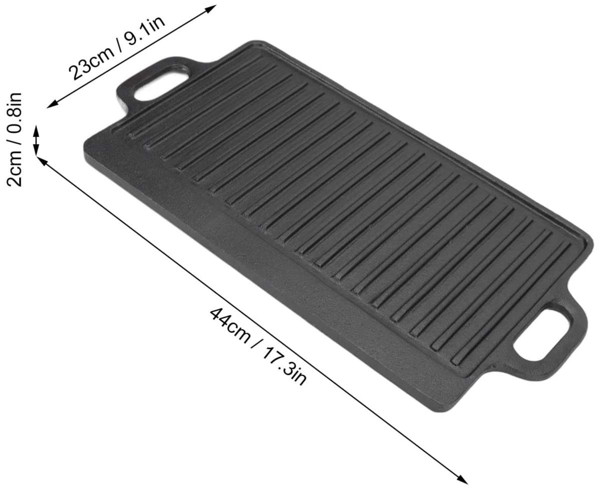 Lifespace Cast Iron Reversible Griddle Plate Pan