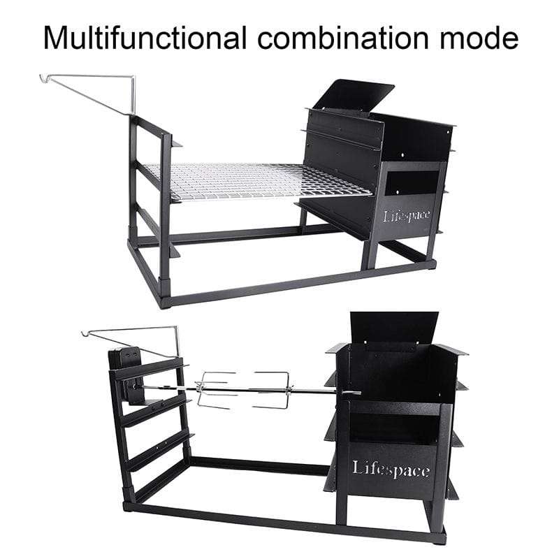 Lifespace Ember Maker Braai & Grid w/ Potjie Hook & Rotisserie Bracket