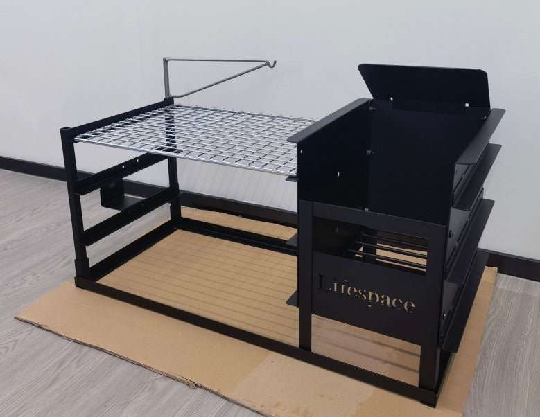 Lifespace Ember Maker Braai & Grid w/ Potjie Hook & Rotisserie Bracket