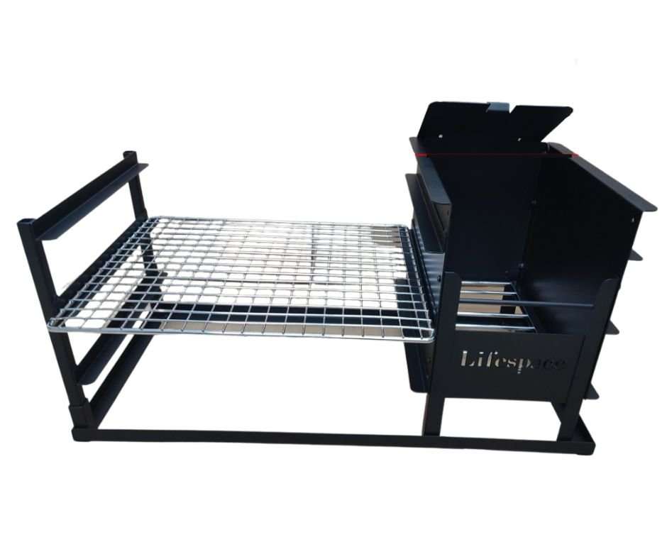 Lifespace Ember Maker Braai & Grid w/ Potjie Hook & Rotisserie Bracket