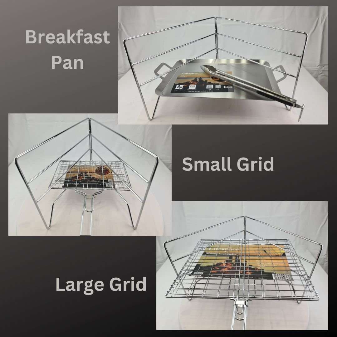 Lifespace Folding Multi Level Grid Stand - Chrome