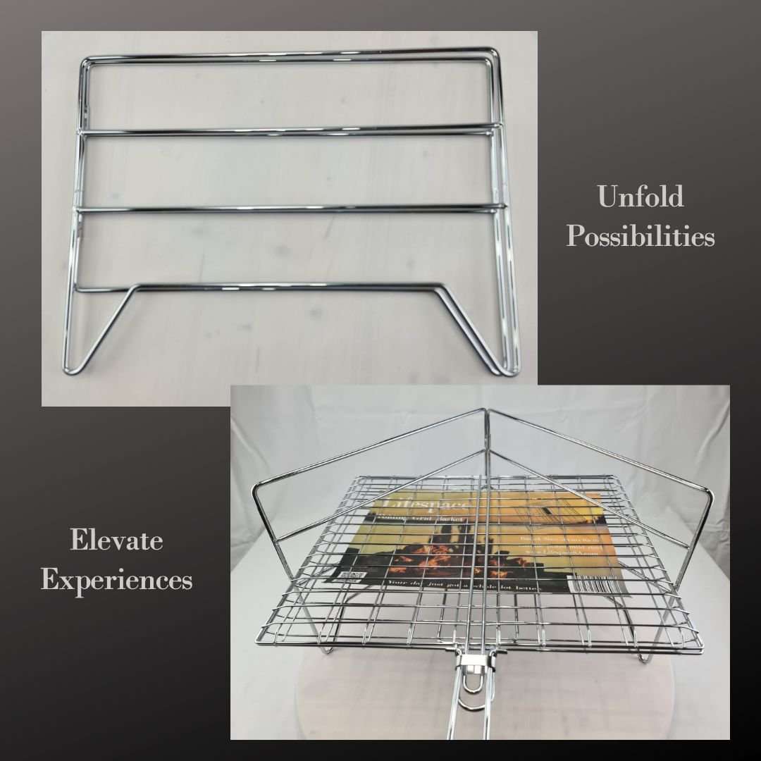 Lifespace Folding Multi Level Grid Stand - Chrome