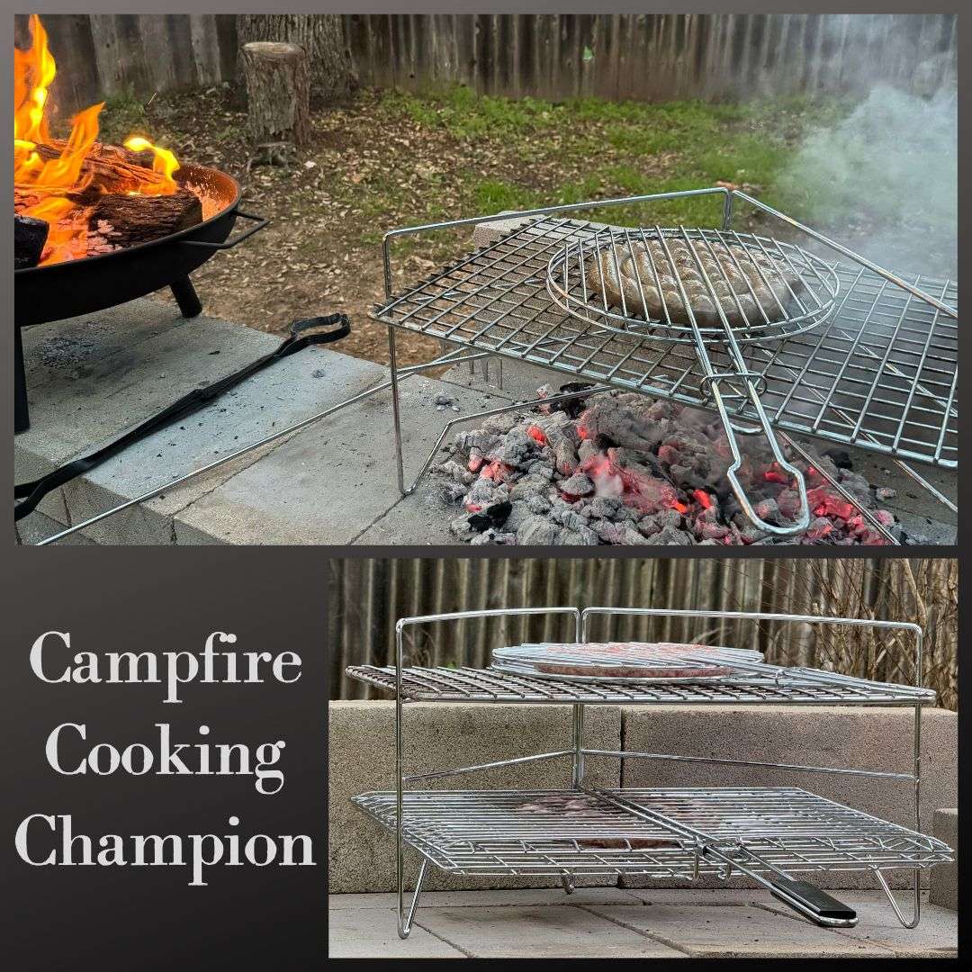 Lifespace Folding Multi Level Grid Stand - Chrome