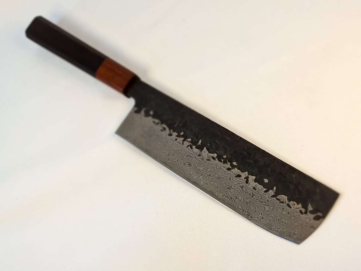 Lifespace Hand Forged Japanese 'Nakiri' vg10 Damascus Bunka Cleaver in Gift Box