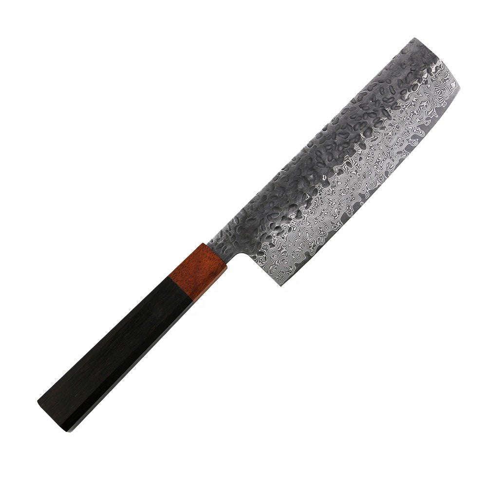 Lifespace Hand Forged Japanese 'Nakiri' vg10 Damascus Bunka Cleaver in Gift Box