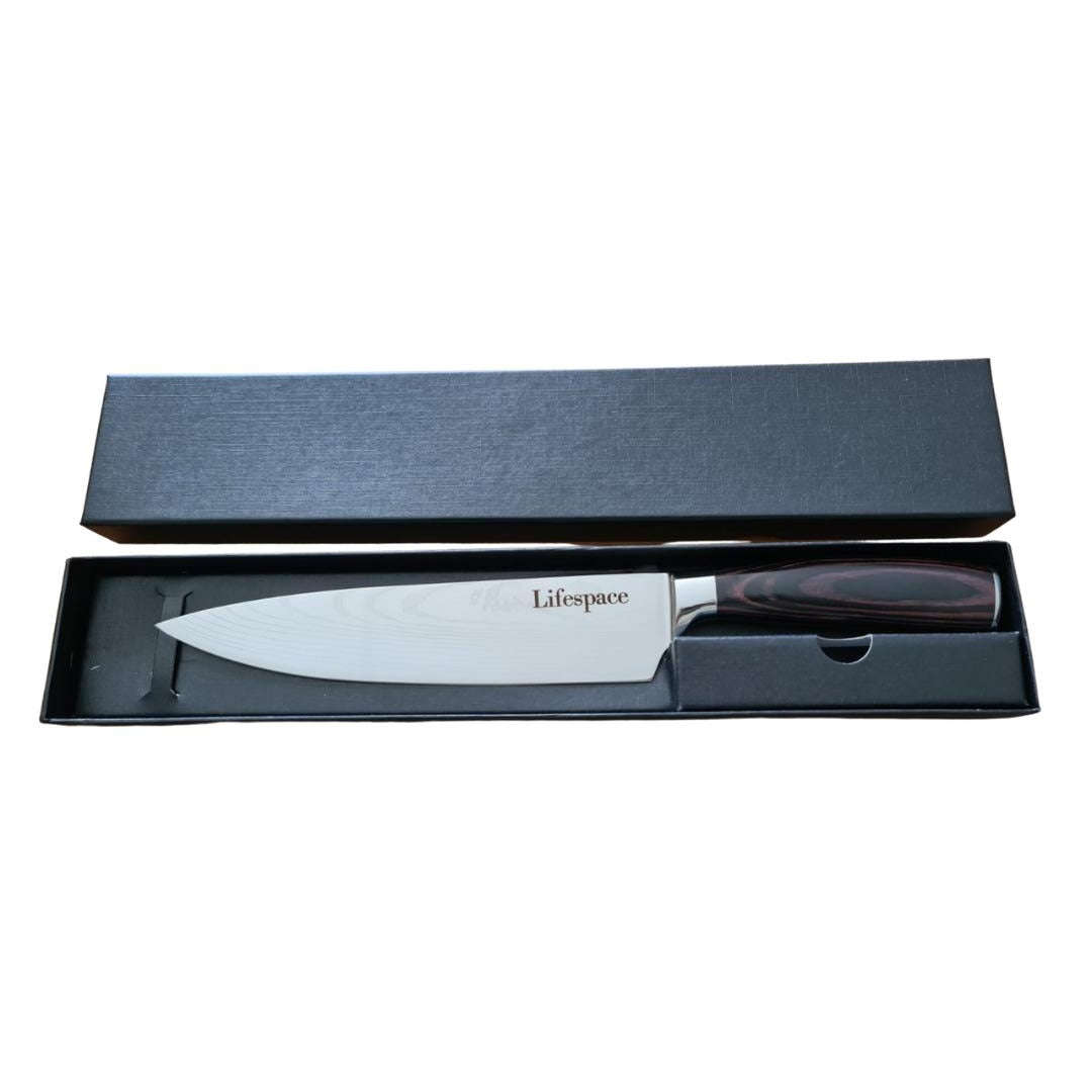 Lifespace Laser Engraved 5CR15 Kitchen Chef Knife in a Gift Box
