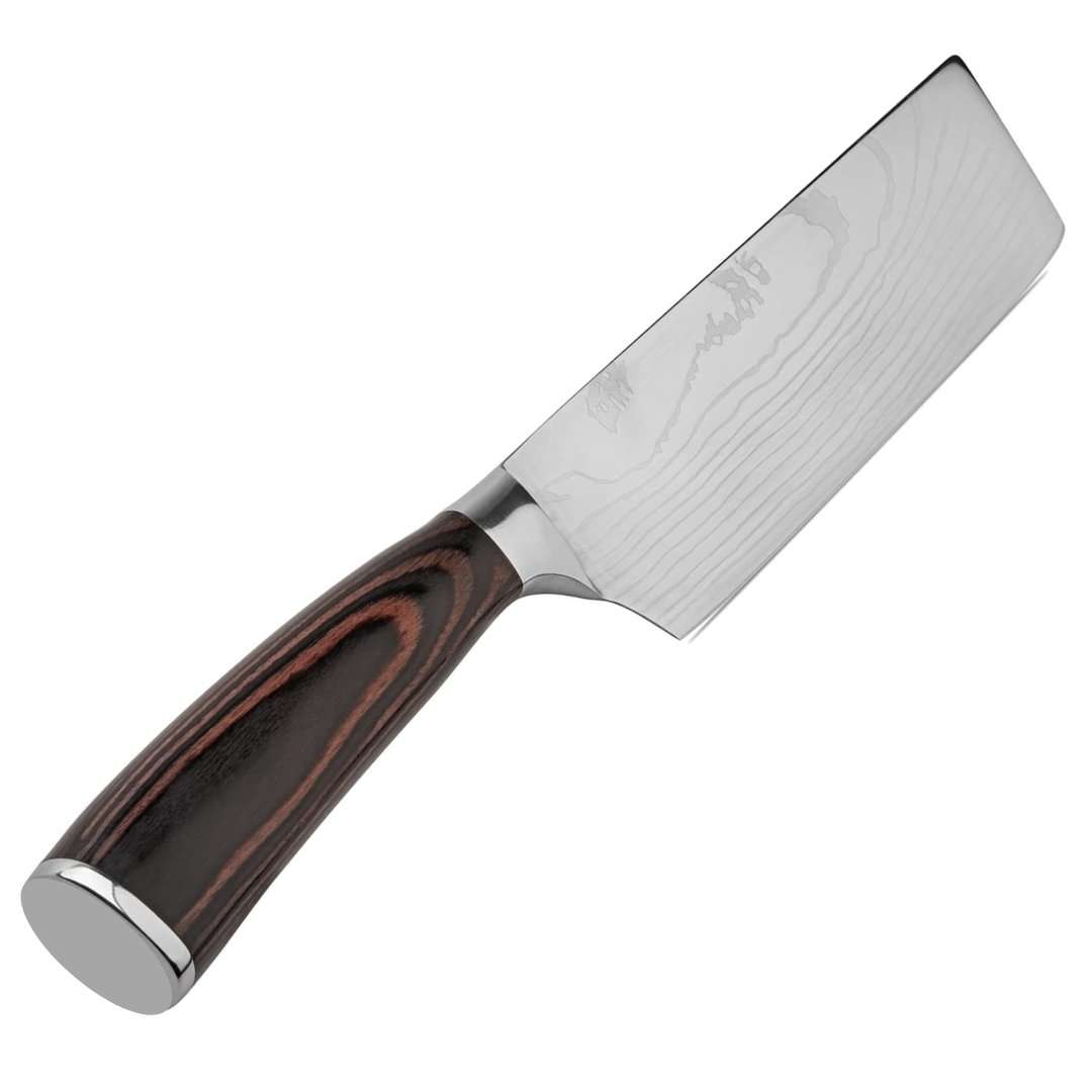 Lifespace Laser Engraved 5CR15 Kitchen Nakiri Chef Knife in a Gift Box