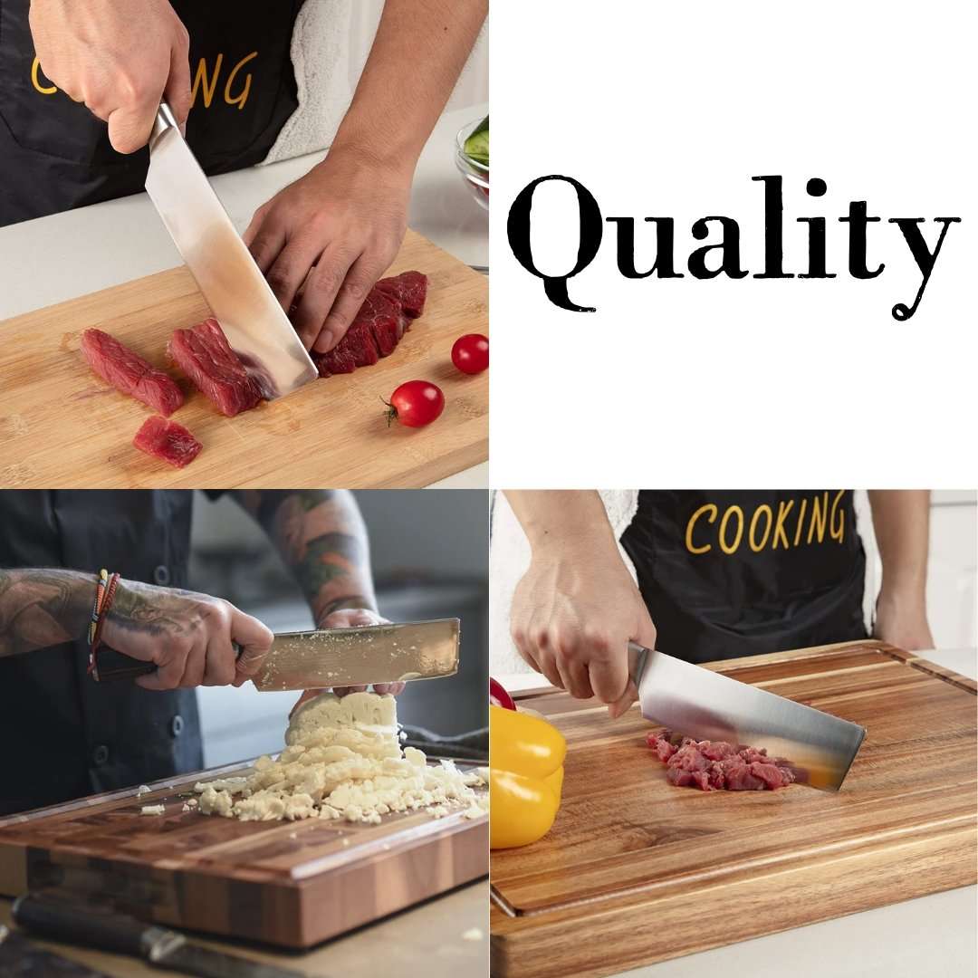 Lifespace Laser Engraved 5CR15 Kitchen Nakiri Chef Knife in a Gift Box