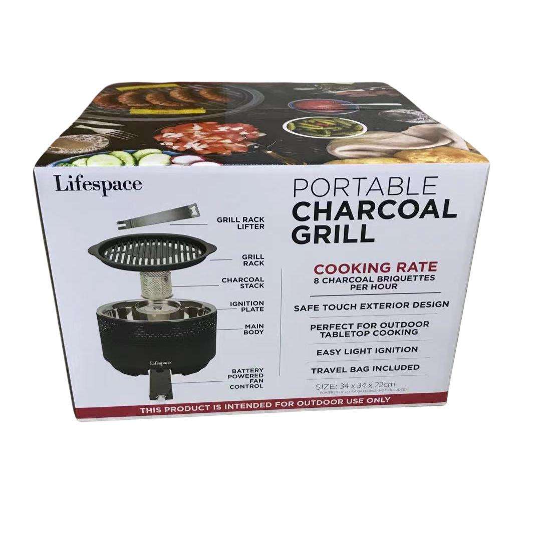 Lifespace Portable Charcoal Braai with FREE Dome Lid & Carry Bag
