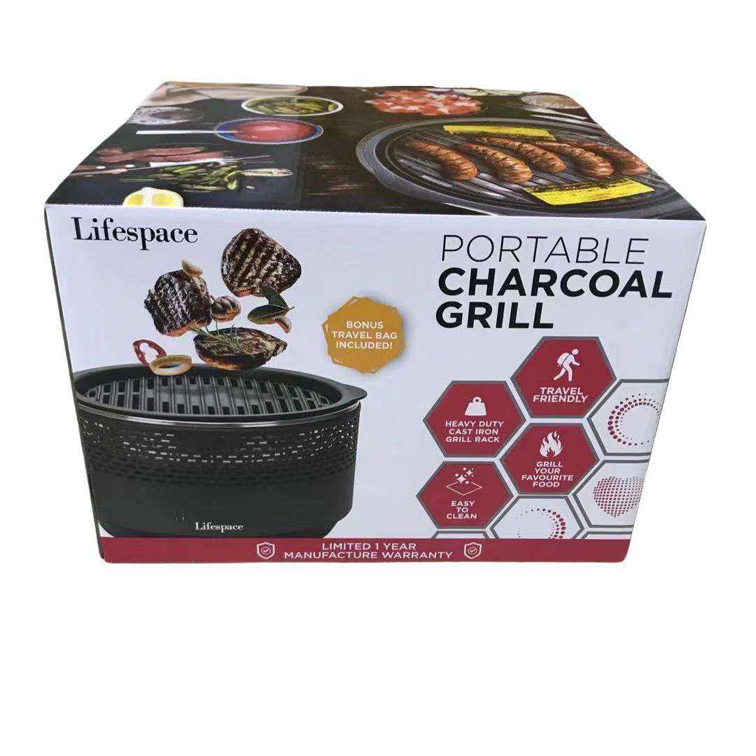Lifespace Portable Charcoal Braai with FREE Dome Lid & Carry Bag