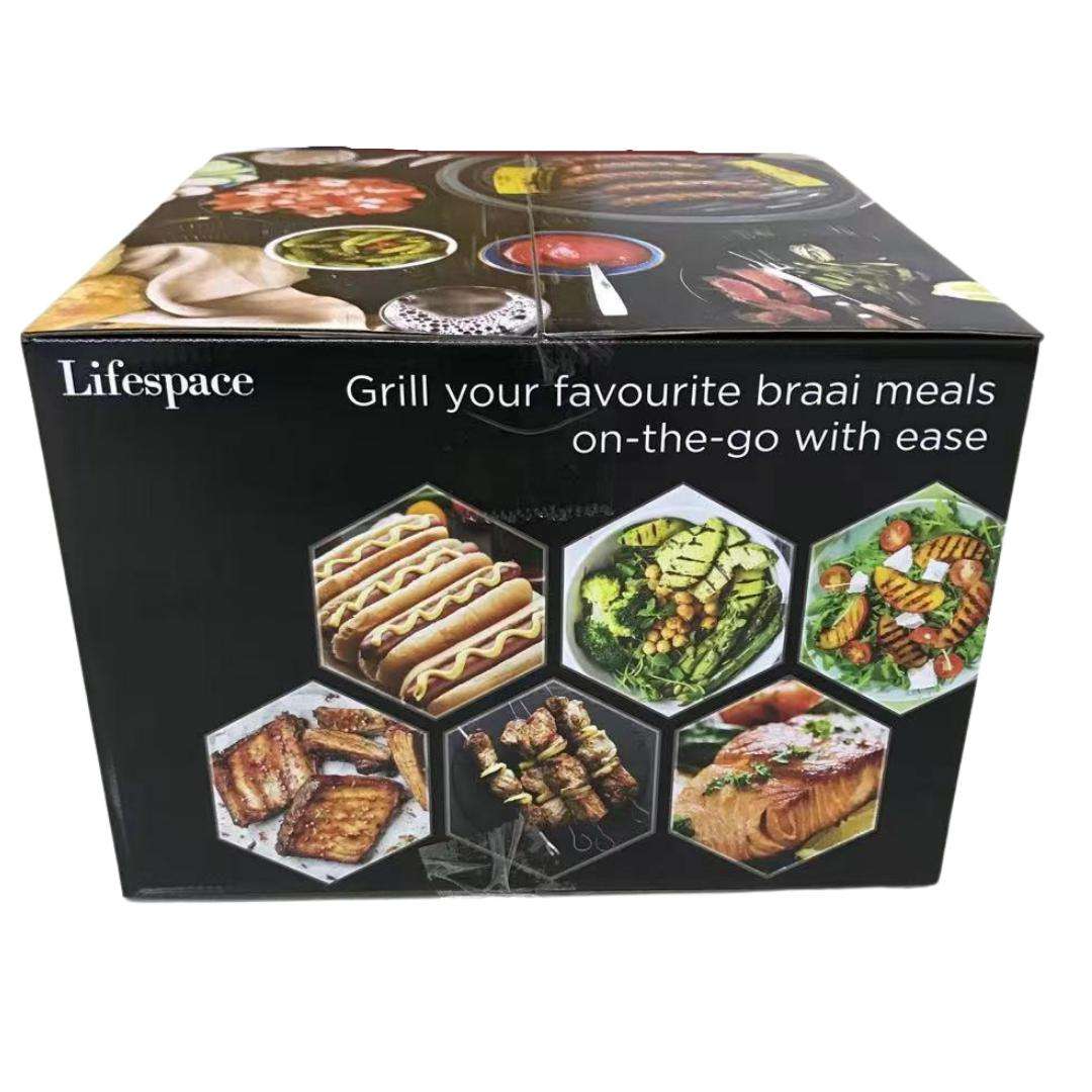 Lifespace Portable Charcoal Braai with FREE Dome Lid & Carry Bag