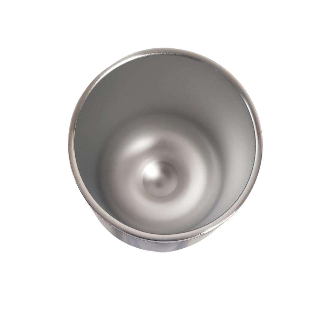 Lifespace Premium Stainless Steel Matt Black Double Walled Wine Cups / Mug - Pair