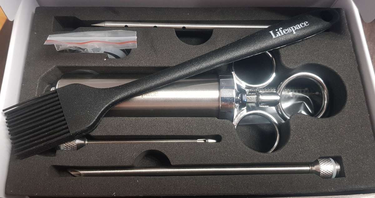 Lifespace Quality Stainless Steel Meat Marinade Injector Set