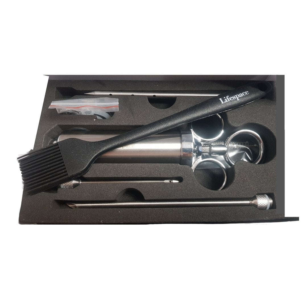 Lifespace Quality Stainless Steel Meat Marinade Injector Set