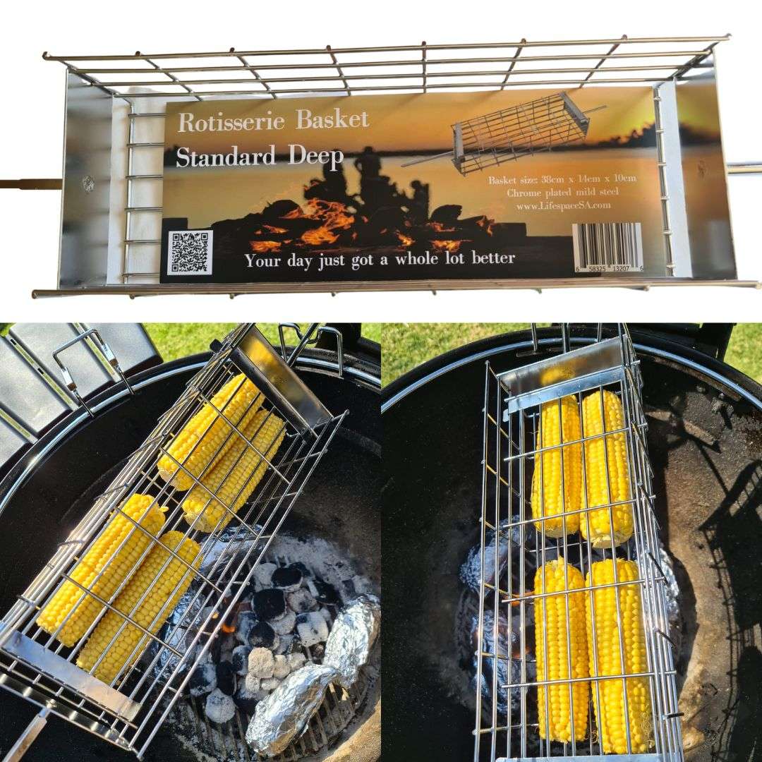Lifespace Rotisserie Basket -Standard DeepAdjustable - Chrome