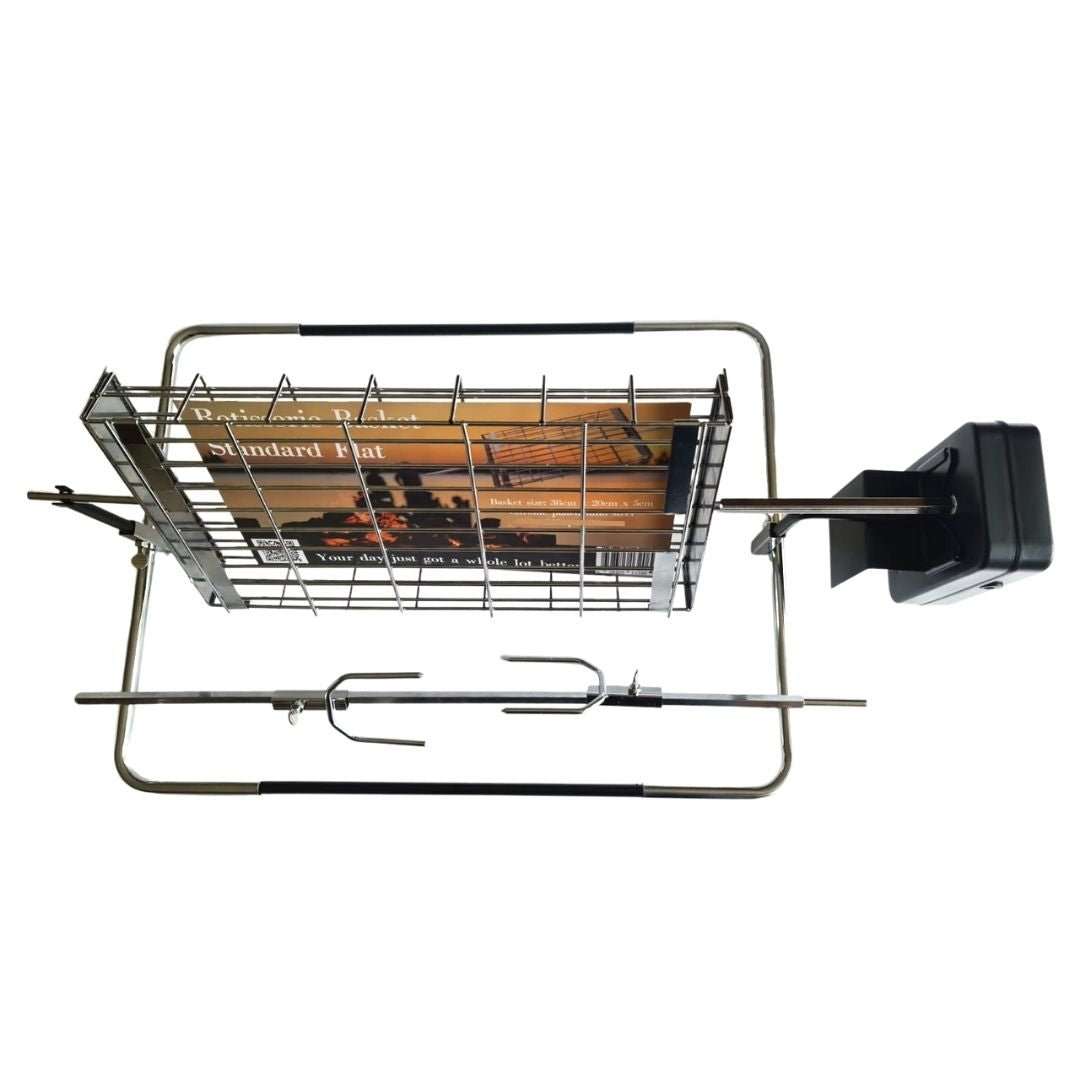 Lifespace Rotisserie Kit with Motor & Standard Flat Basket