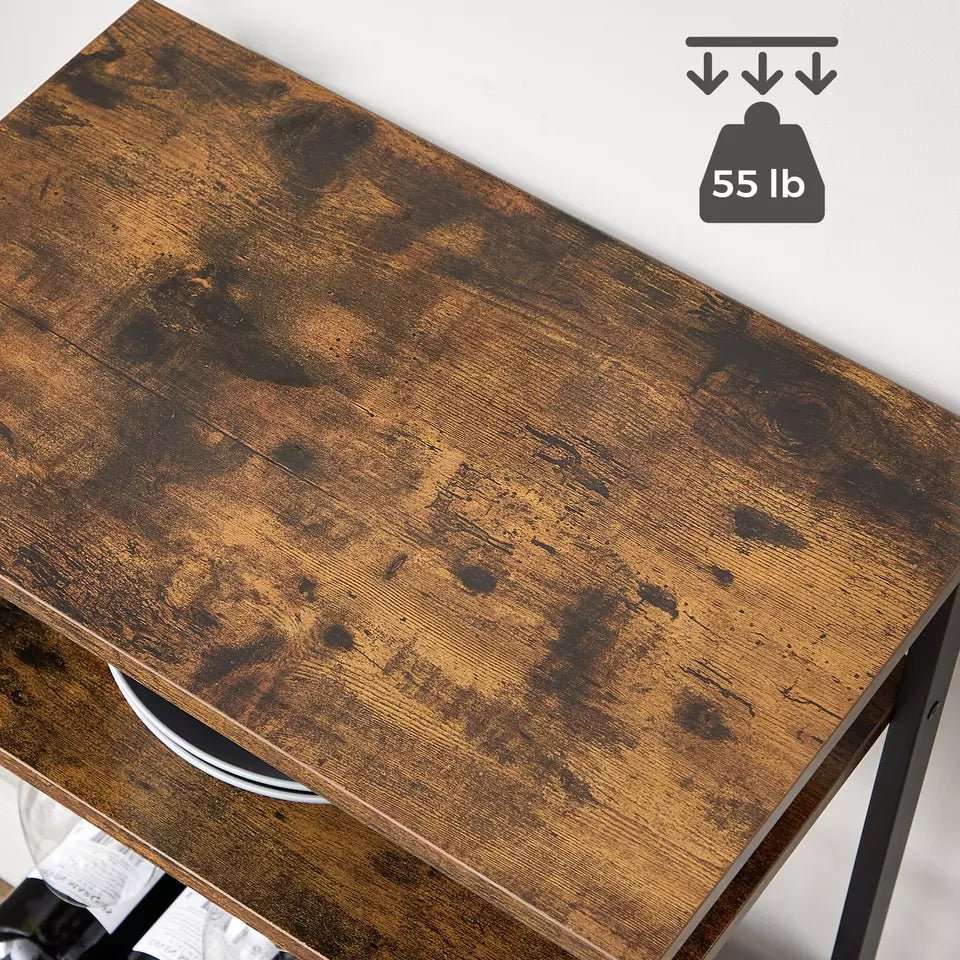 Lifespace Rustic Industrial 20 Bottle Wine Rack