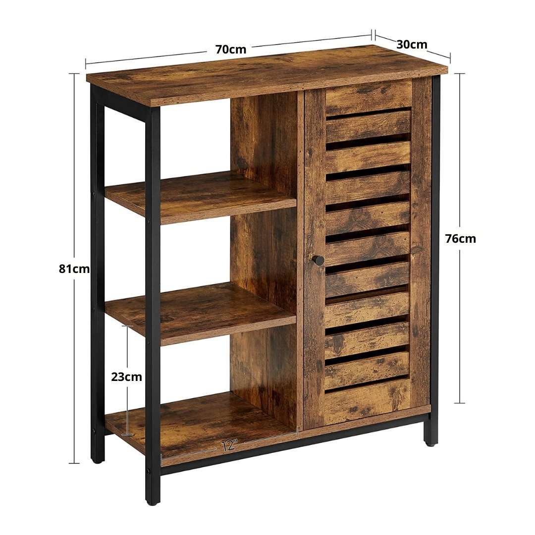 Lifespace Rustic Industrial Multipurpose Storage Cabinet with Shelves