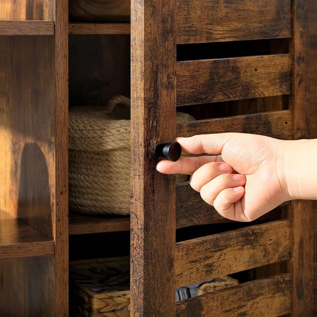 Lifespace Rustic Industrial Multipurpose Storage Cabinet with Shelves