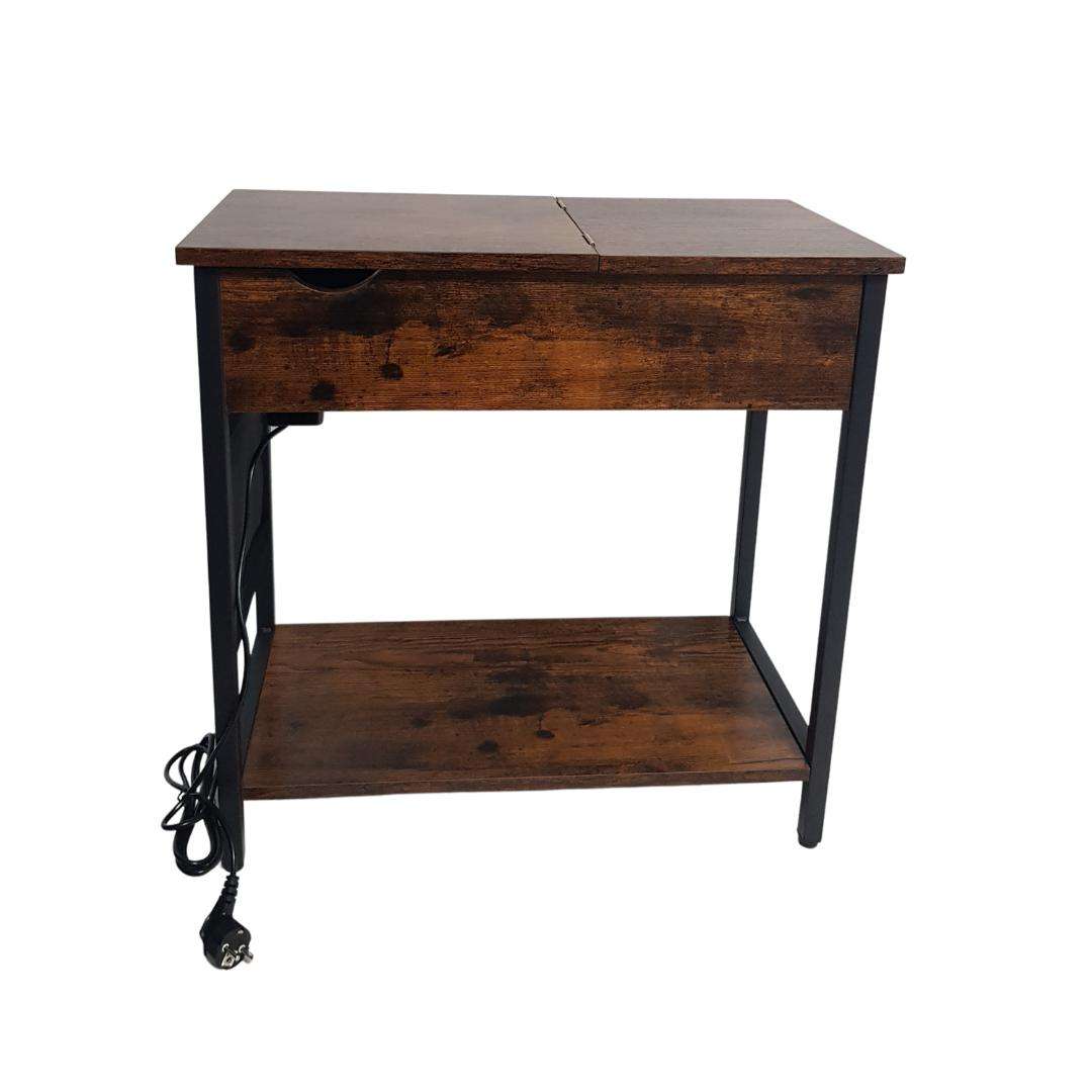 Lifespace Side Table with Power Outlet & USB Charging Ports