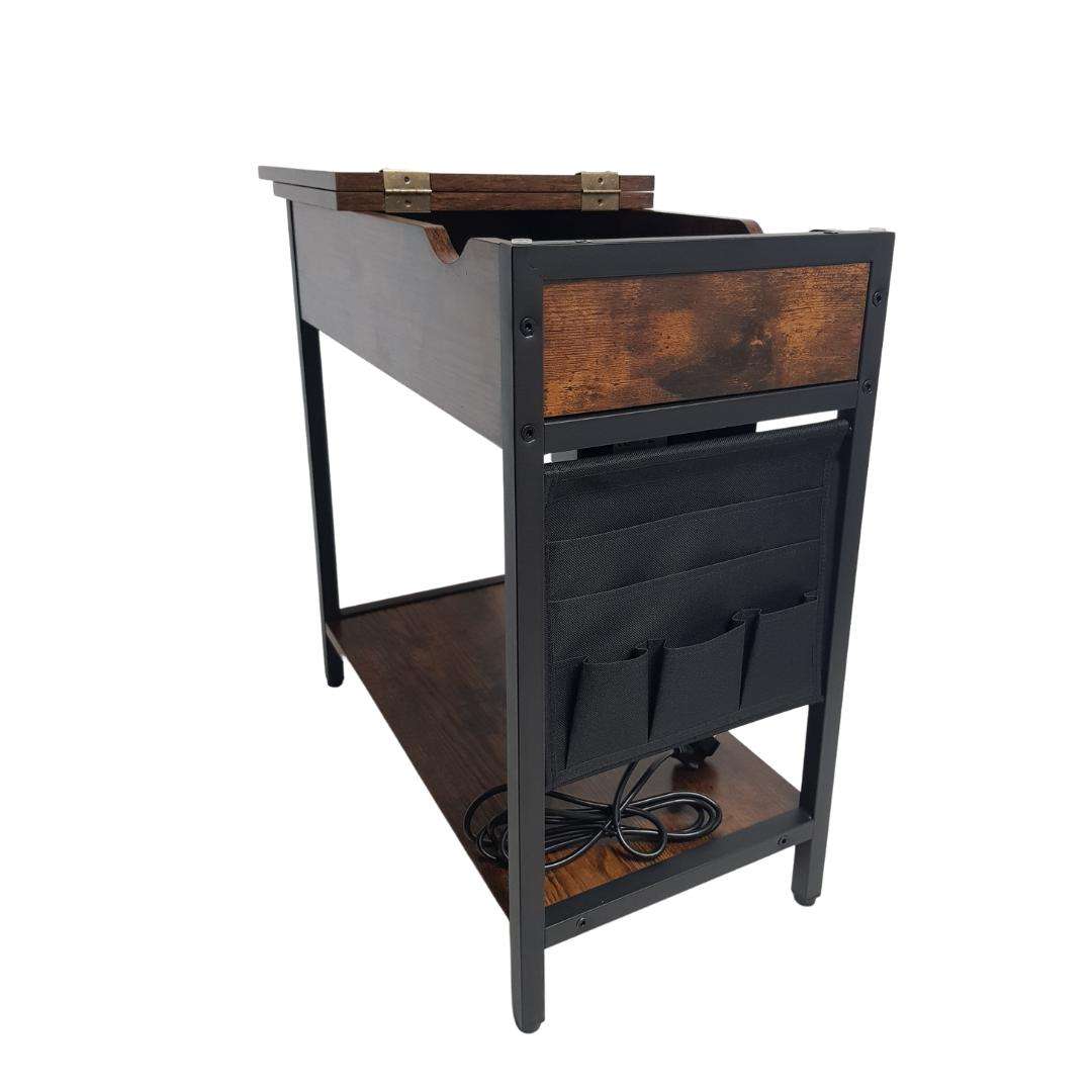 Lifespace Side Table with Power Outlet & USB Charging Ports