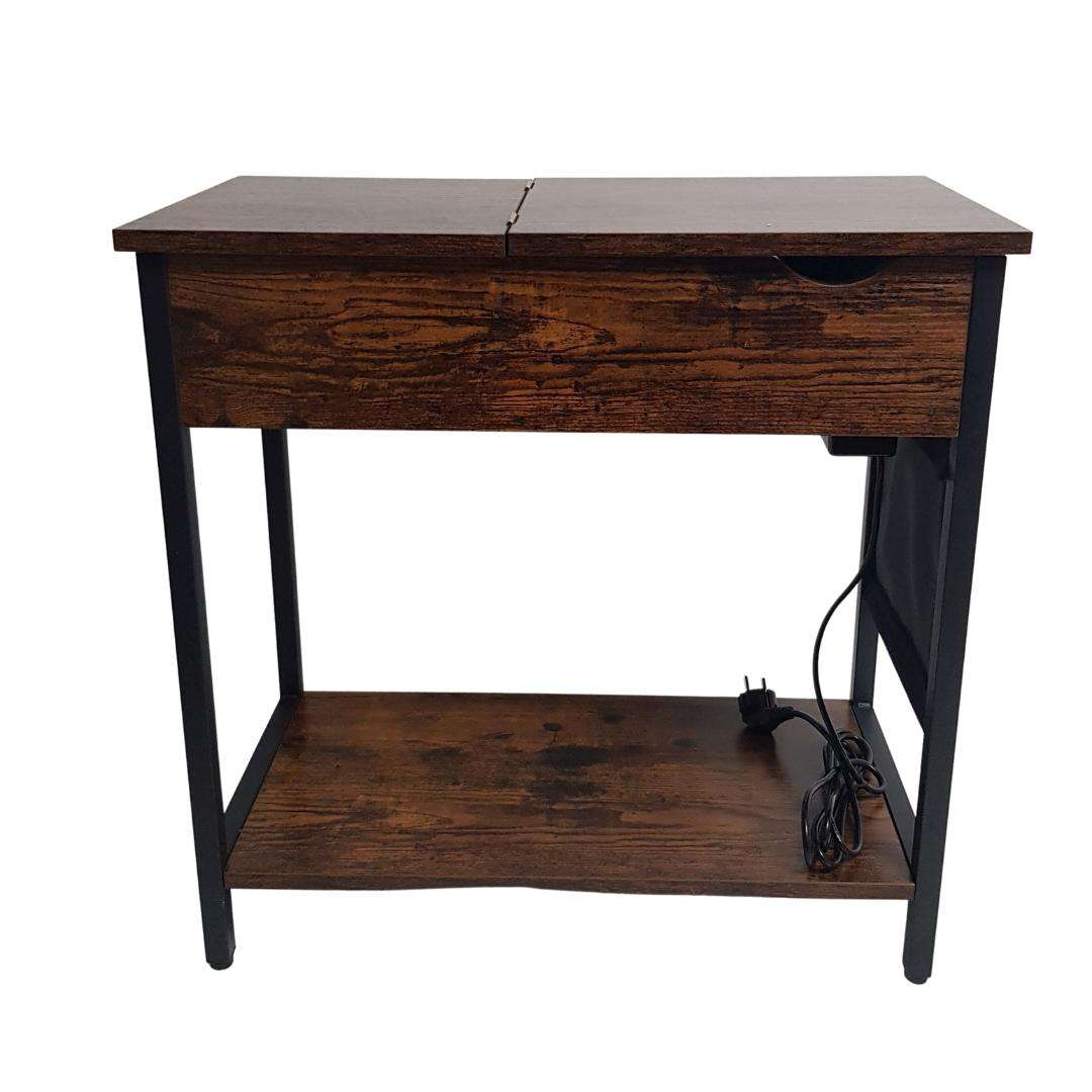 Lifespace Side Table with Power Outlet & USB Charging Ports