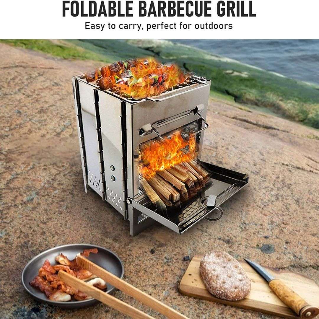 Lifespace Stainless Steel Camping & Hiking Stove in Carry Bag