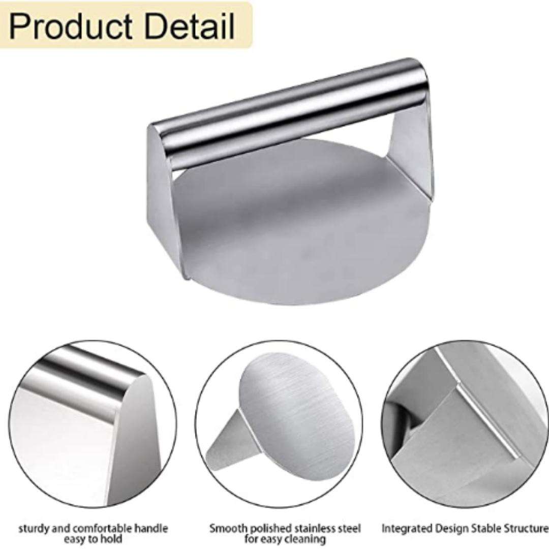 Lifespace Stainless Steel Smash Burger Braai Press